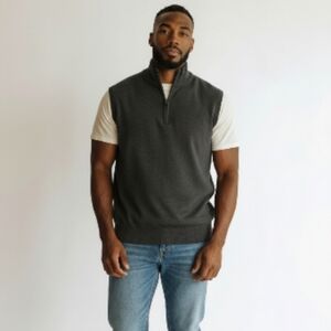 Fairway & Greene 1/4 Zip Men's Performance Golf Vest Sleeveless Size XXL